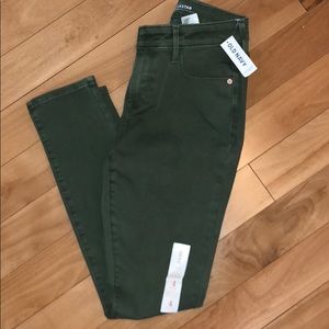 Olive Old Navy Rockstar Super Skinny Size 4 Pants